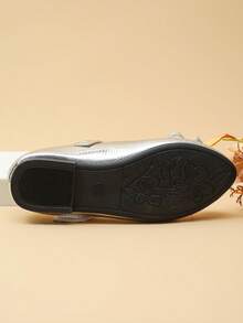 1 Paar Mädchen Ballerinas mit spitzer Zehenkappe, geeignet für den täglichen Gebrauch, Hochzeit, Party, Aufführungen, Lässig Kleidung, Mary Jane Ballerinas