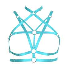 Plus Size Gothic Lingerie Accessories Hollow Out Lace Up Bras Sexy Body Harnesses Suitable For Music Festivals Parties Rock Carnival - Multicolor - View 14