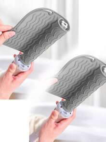 Silicone Heat Insulation Non-Slip Pad Curling Iron Pad Portable Splint Heat Pad Hot Pad Straight Hair Stick Storage Non-Slip Pad Heat Insulation Anti-Scald Odorless High Temperature Resistant Easy To Carry - Multicolor - View 14