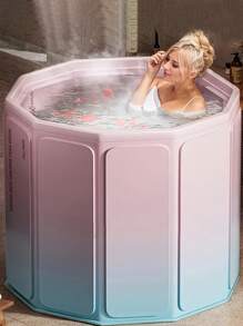 Portable Oversized Foldable Bathtub - Adult Inflatable Spa And Hot Tub, Small Space Compact Shower And Soaking Tub, No Electricity, Bathroom And Outdoor Bathroom Solution Back To School