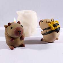 1PC Capybara Series Silicone Mold (Carrying Oyster/Turtle/Bee Bag Design) For DIY Aromatherapy Candles, Plaster Sculptures, Handmade Soaps & Diffuser Stones Crafting
