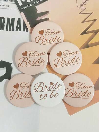 12pcs/Set Bride To Be Bridal Party Pins