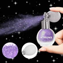 Ytruns 星形闪光喷雾，身体化妆荧光笔，3D 闪光粉，适合表演和舞会，锁骨和身体闪光喷雾。 - 彩色 - 查看 3