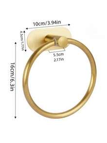 1pc Bathroom Towel Holder Ring, Stainless Steel Towel Storage Hanger Rack - Multicolor - View 16