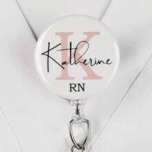 Customized Retractable Badge Reel, Nurse ID Badge Holder With Rope, Carabiner Badge Clip, RN ID Badge Holder, Medical Staff Gift, Stethoscope 731 - Multicolor - View 10