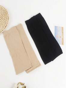 男女通用超薄护膝腿套，舒适保暖，一双装 - 彩色 - 查看 11