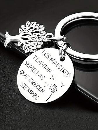 Stainless Steel Teacher Appreciation Keychain - Perfect Graduation, Birthday Gift For Educators Car Accessories Bag Charm Backpack For School