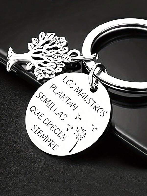 Chaveiro de agradecimento a professores em aço inoxidável - Presente perfeito para formatura, aniversário, para educadores, acessórios para carro, bolsa, mochila, para escola