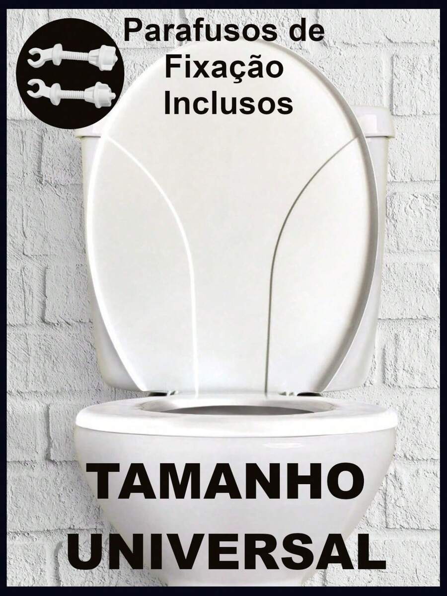 -TOILET SEAT UNIVERSAL WHITE TOILET LID UNIVERSAL TOILET SEAT TOILET LID - 白色 - 查看 1