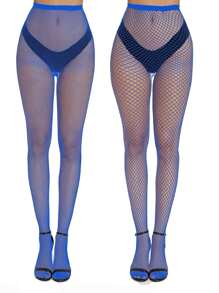 4 Pairs Women Plus Size Sexy Fishnet Tights, Stretchy Skinny Bodystocking, Gothic Retro Nylon Hosiery, Y2K Fashion