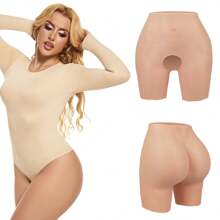 Panty moldeador de glúteos con relleno de silicona, efecto levantador de glúteos, sin costuras, efecto natural, para hombres y mujeres, grueso, sexy, ropa interior moldeadora que aprieta el Body