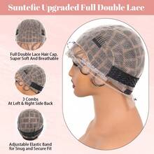 Triangle Shape Braided Wig Caps With Baby Hair Double Full Lace Wig Cap For Making Wigs, Breathable Lace Wigs Caps, Glueless Hair Net Liner Crotchet Wig Caps Comes With Nylon Mesh And Weaving Tools - Small Square - View 5