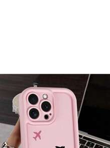 1 pieza Funda de teléfono personalizada con diseño de avión, compatible con modelos Apple 11/12/13/1416/16e/ 16pro/ 16, plus/ 18promax y Galaxy S25/S25Ultra/ S26Plus, adecuado como regalo para amigos y familiares