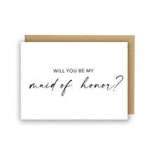 Will You Be My Maid Of Honor, Bridesmaid Proposal, Bridesmaid Gift, Wedding Cards Bridesmaid Proposal Card, Wedding Party Card - Multicolor - View 9