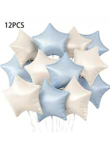 12/24 Unidades Balões de Estrela de 18 Polegadas - Decoração Natalina Interna/Externa para Casa, Balões de Folha de Alumínio, Decorações de Ação de Graças, Decorações para Festa de Aniversário, Casamento - Perfeito para Aniversários, Casamentos, Formatura e Comemorações de Aniversário, Presentes Festivos, Decorações Surpresa