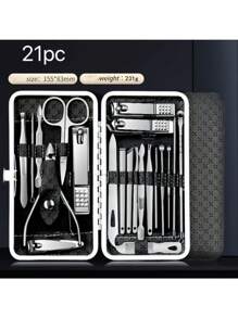Luxury Manicure And Pedicure Set – Extra Sharp Stainless Steel Nail Clippers, Scissors, Files & Grooming Tools In Stylish Black & Red Case – Professional Nail Care Kit For Men & Women, Travel-Friendly, Perfect Gift For Husband, Boyfriend, Parents, And Valentine's Day
