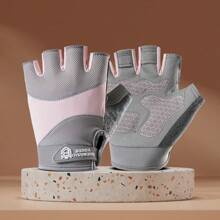 1 Paio Di Guanti Imbottiti Antiscivolo Per Donne, Traspiranti A Mezza Dita, Per Allenamento Con Manubri, Bilancieri, Ciclismo, Palestra, Sport, Esercizio Domestico, Guanti Da Palestra Per Donne, Guanti Da Boxe, Guanti Da Palestra, Guanti Da Palestra, Guanti Da Palestra Per Uomo