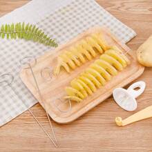 Bộ dụng cụ cắt khoai tây xoắn ốc thủ công 6 món, bao gồm một dụng cụ cắt khoai tây xoắn ốc, một dụng cụ cắt khoai tây lốc xoáy, một dụng cụ cắt khoai tây xoắn và một dụng cụ để làm những lát khoai tây chiên trang trí. Màu sắc được chọn ngẫu nhiên - Nhiều màu - Xem 6