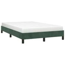 vidaXL Giroletto senza Materasso Verde Scuro 120x200 cm in Velluto - Verde - Visualizzare 3