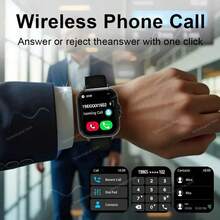 Full Touch Sports Smart Watch - TFT Full Touch Screen, USB Rechargeable, With Wireless Calls And Message Reminders, Weather Updates, Multiple Sports Modes, Sports Tracking Devices, Unisex, Remote Camera And Music Life, Perfect Gift Choice For Friends, For IPhone And Android - 黑色 - 查看 5