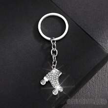 1 件时尚可爱的锌合金溜冰鞋钥匙扣，非镀贵金属，可爱风格，男女通用汽车配件哥特 Y2K