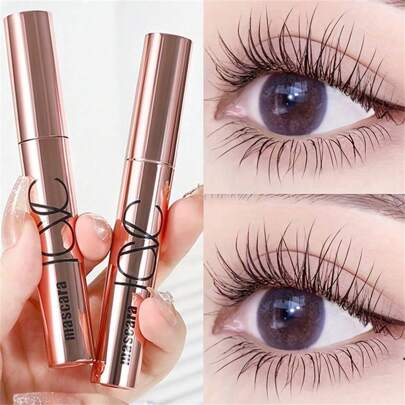 Lengthening Mascara - Intense Black, Curling Mascara - Visibly Increases Lash Length, Long-Lasting Formula, Waterproof, Smudge-Proof
