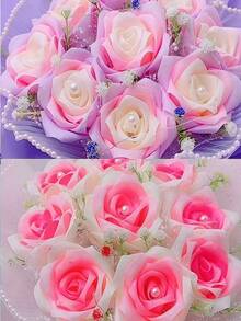 4/2/1PC Colored Satin Ribbon, 4cm Satin Ribbon Pink Ribbon, Versatile 22m Roll Rose Bow Making Ribbon Cake Christmas Holiday Decoration Ribbon, Lace Ribbon Fabric Satin Ribbon, For Festive Decor, Crafting, And Gift Wrapping, Multi-Use Polyester Ribbon For Creative Crafting, Sewing, Cake Decor & Festive Embellishment - Multicolor - View 5