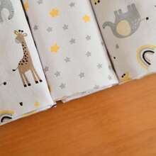 Bublim Petit Flannel Blanket Kit 3 Units Giraffe Panda Bear Rainbow Incomfral 50x80cm - 米色 - 查看 2