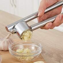 1pc Stainless Steel Garlic Press/Ginger Grater, Handheld Kitchen Tool Accessory - Multicolor - View 2