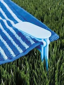 12-1pc Outdoor Beach Towel Clips, Securely Hold Towels And Sheets, Plastic Clip Holder For Beach And Camping, Multifunctional Towel And Picnic Mat Holder, Windproof Outdoor Accessory With Strong Grip For Camping And Beach Trips - View 5