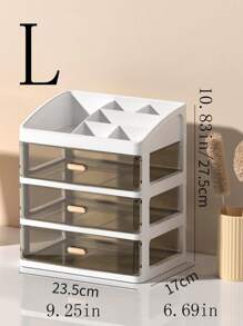 Makeup Organizer Box, Desktop Organizer Drawer Type Storage For Lipstick, Skincare, Makeup Brushes, Comb - Bathroom Skincare Products Holder Basket - Living Room TV Remote, Toothpick Box Holder - Bedroom Nightstand Remote, Charger, Phone Case Storage - Dust-Proof Organizer Space Saver,For Holiday Beach, Bathroom Collection, Bedroom Collection, Large Capacity