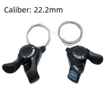 1 Pair Bike Derailleur, 7/21 Speeds Mountain Bicycle Front & Rear Gear Shifter Accessories