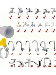 1 Stück multifunktionaler Handbrausekopf, hergestellt aus ABS-Material, mit Vollkörpereinstellungen, Schnellverbinder, tragbarer Wasserhahn-Sprühkopf, geeignet für Wohnmobile, Haustiere, Katzen & Hunde Baden, einfache Installation