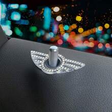 Universal Car Rhinestone Door Handle Decals, Thick Adhesive Wing Door Latch Stickers With Metal Rhinestone Wings For Car Window - Multicolor - View 1