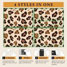 4 件/套，信用卡贴纸，蝴蝶结信用卡套包装，无气泡超薄信用卡贴纸，DIY，个性化信用卡贴纸防水乙烯基保护贴花，适用于钥匙、交通、借记卡、信用卡返校 - 彩色 - 查看 11