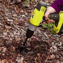 1 件 3/8 英寸六角柄花园螺旋钻头 - 用于种植球茎和幼苗的重型螺旋播种机，钢结构，兼容水泥板，黑色表面钻头附件 - 黑色 - 查看 7