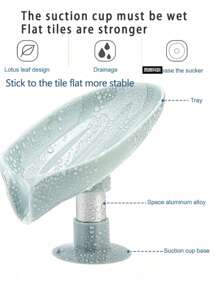 1/2-częściowa mydelniczka bez perforacji, stojąca, do użytku domowego, do prania, do toalety, do kreatywnego odpływu, bez wody, mydelniczka z przyssawką, do montażu na ścianie, do łazienki, dekoracja jesienna, powrót do szkoły
