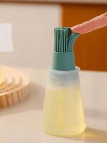 1pc Silicone Oil Brush Bottle, Baking Tool, Air Fryer, Pancake, Barbecue Brush, Steak Brush, Heat-Resistant Brush, Silicone Brush, High Temperature Resistant , Household Necessity - Multicolor - View 3