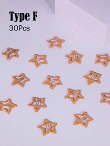 Multiple Color Combinations - 10/20/60/100pcs Colorful Oil Drop Shiny Star Hairpins, Adorable Versatile Summer Hair Clips Claw Clips Hair Slide Hair Barrettes - Multicolor - View 48