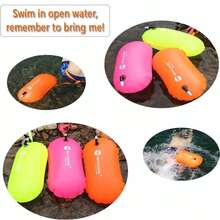 1pc Swimming Buoys, Suitable For Open Water Swimmers, Triathletes, Kayakers, Snorkelers, Swimming Buoys And Waterproof Bags, For Safer Swimming Training - Multicolor - View 3