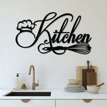 1pc Rustic Farmhouse Metal Kitchen Sign - Antique Wall Decor, Easy To Hang, Perfect For Home, Kitchen Or Restaurant, Mardi Gras And Easter Decorations, Home Decor, Room Decor, Wall Decor Gift Birthday Graduation, Perfect For Modern Home Decor Bedroom Decor