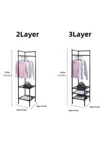 1pc Space Saving, Multi-Functional, 25mm Thicker Pipe, Wall Corner Coat Rack, Freestanding Coat Rack, More Stable & Load-Bearing, Movable, Fashionable, Easy To Assemble & Disassemble, Portable, Suitable For Living Room, Bedroom, Entryway, Office, Holiday Gift, Children's Gift - Multicolor - View 8