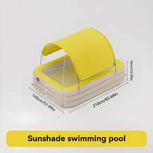 Inflatable Swimming Pool, New Design Green/Yellow PVC 3-Layer Swimming Pool, UV Resistant For Backyard & Garden - Yellow - View 6