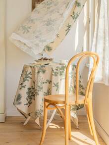 1 件复古乡村风格桌布，带松果和叶子印花，绿色，矩形，适用于厨房装饰、电视柜、餐桌、派对、婚礼、酒店、所有季节 - 彩色 - 查看 3