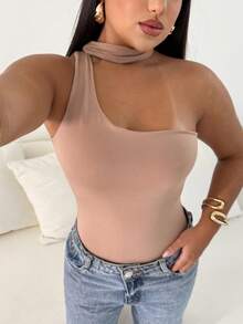 NUDE NECKLACE BODYSUIT - Nude - View 6