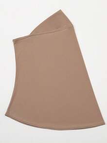 1pc Women's Fashionable Solid Color Headscarf, Elegant & Comfortable Hijab, Convenient Crystal Linen Head Wrap For Daily Outdoor Sun Protection - Crystal Linen Convenient Headband - View 5