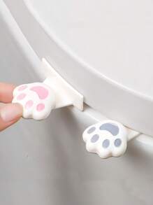 1pc Adorable Cat Paw Toilet Seat Cover Lifter, Touchless Toilet Lid, Flip Cover Handle Raiser, Bathroom Accessory