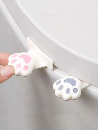 1pc Adorable Cat Paw Toilet Seat Cover Lifter, Touchless Toilet Lid, Flip Cover Handle Raiser, Bathroom Accessory