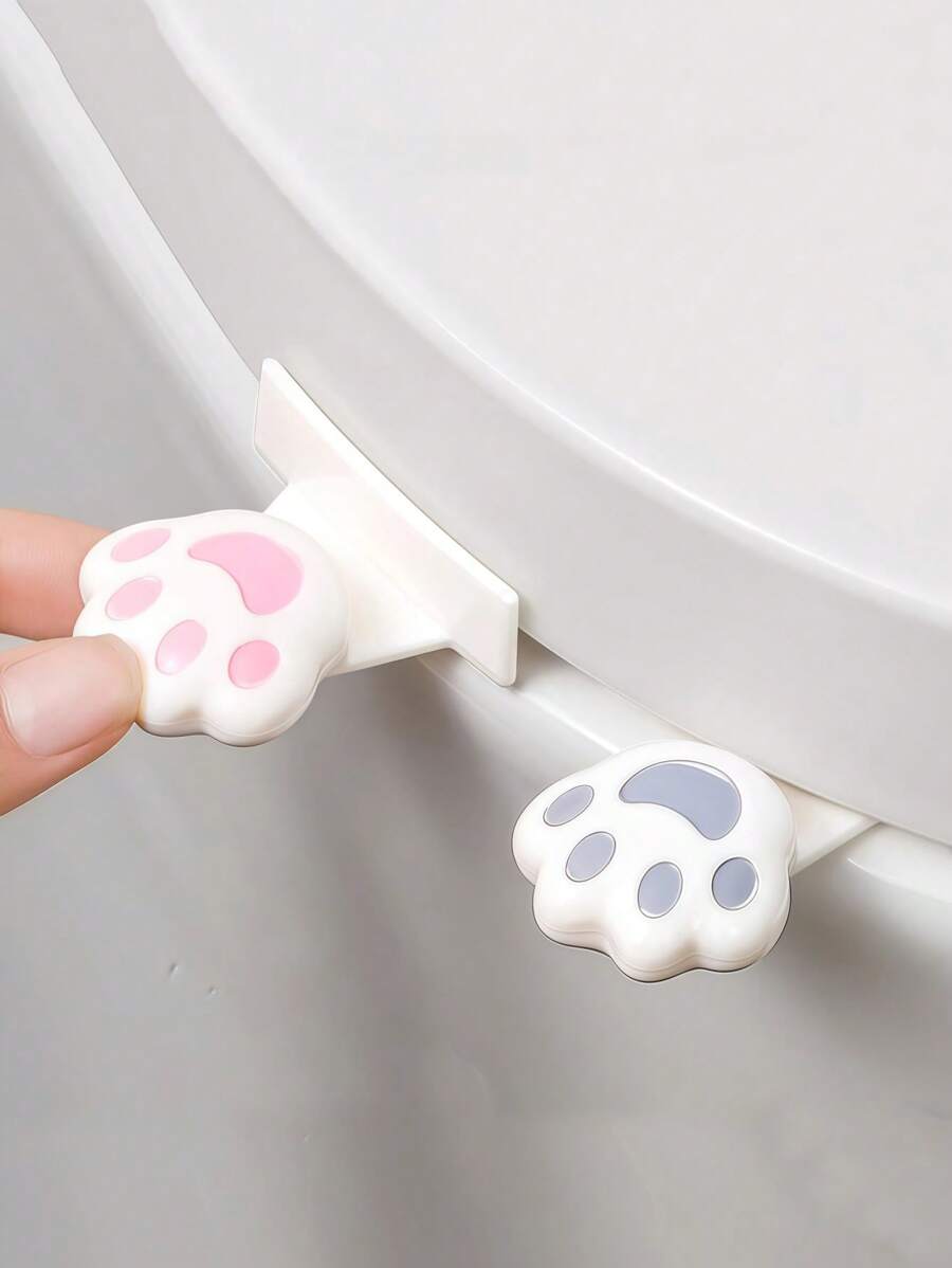 1pc Adorable Cat Paw Toilet Seat Cover Lifter, Touchless Toilet Lid, Flip Cover Handle Raiser, Bathroom Accessory