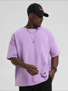 Camiseta Lisa Lilás Masculina Várias Cores Básica Lançamento 100% Algodão